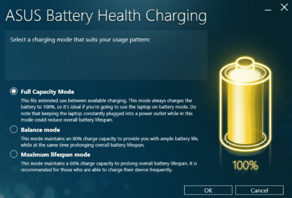 limite carica batteria asus